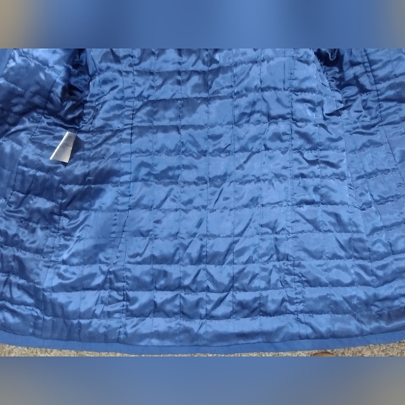 Kristen Blake Winter Jacket Blue Hooded, ZipUp Snaps, Pockets, Insulated Lined,M - Picture 6 of 16